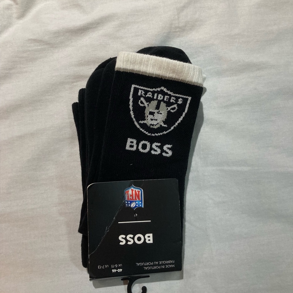 Men’s Hugo Boss Las Vegas Raiders Socks, lot of 2, NIB